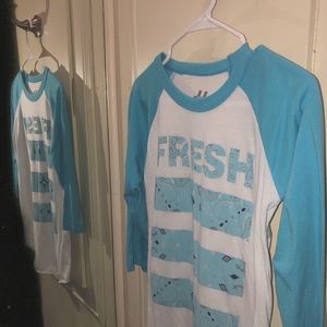 #Fresh Blue Baseball Shirt